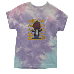 MUSTARD! Not Like Us Tv Off graphic on Kids' Heavyweight Cotton T-Shirt in Tie-Dye Cotton Candy