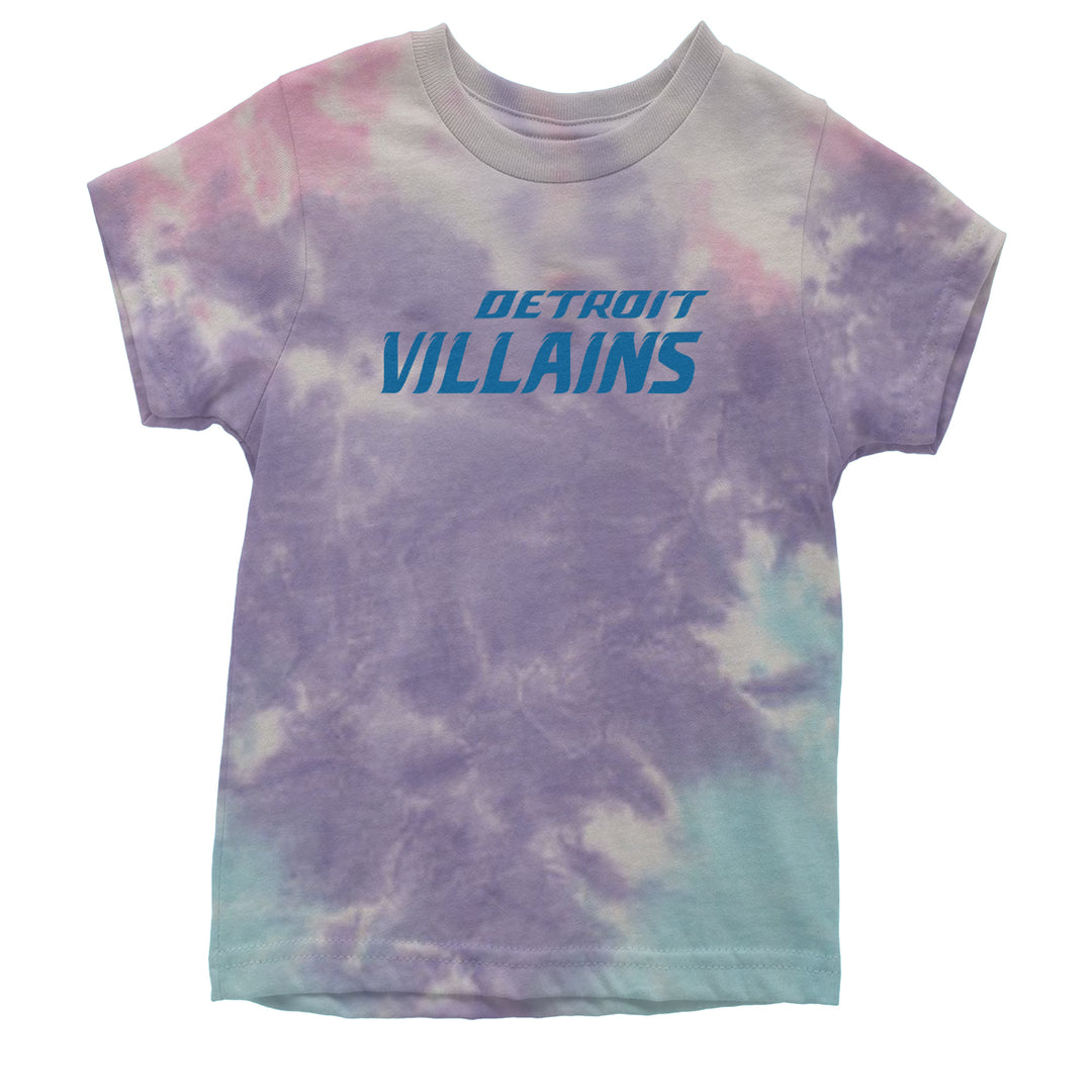 Detroit Villains Grit Football Youth T-shirt Tie-Dye Cotton Candy