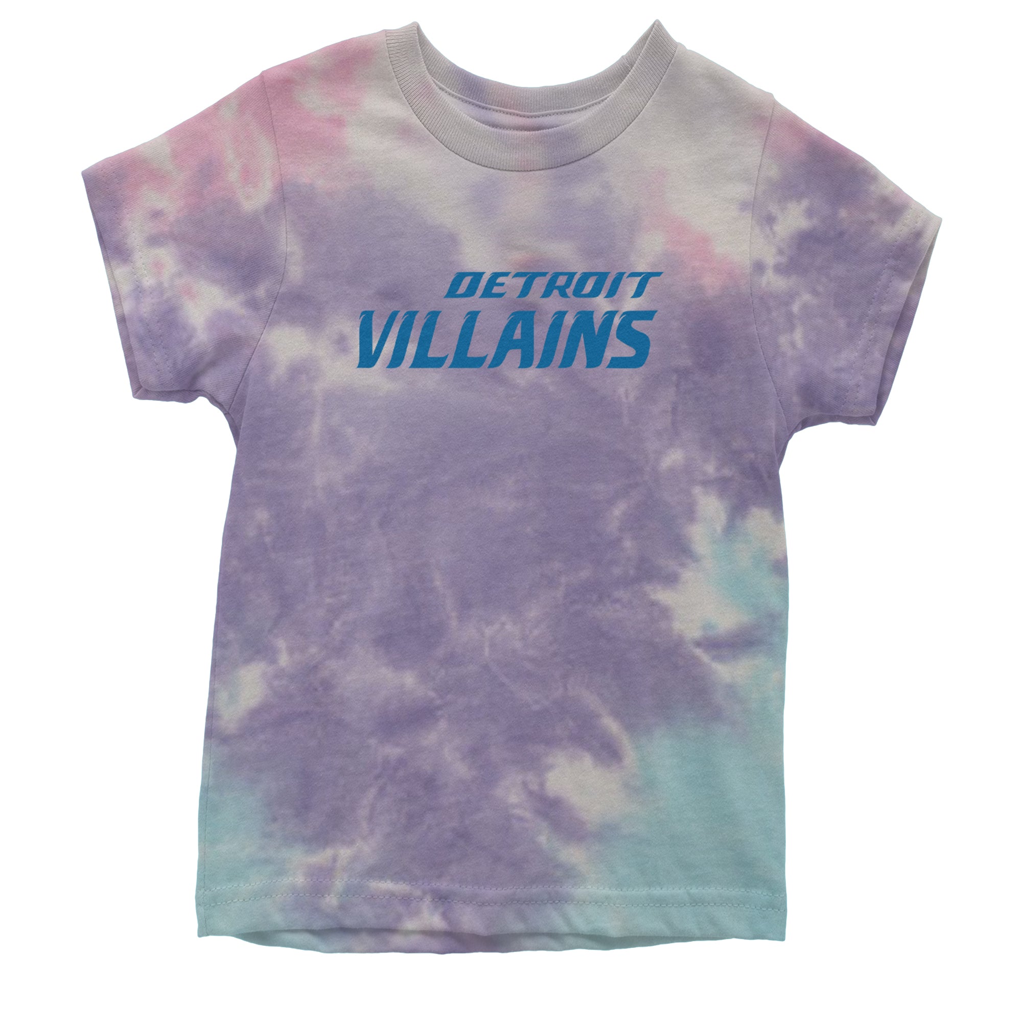 Detroit Villains Grit Football Youth T-shirt Tie-Dye Cotton Candy