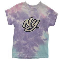 NYC New York City Grunge Street Youth T-shirt Tie-Dye Cotton Candy