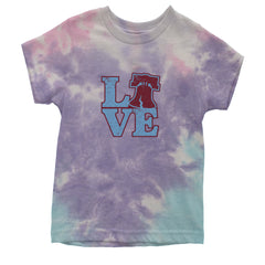 Love Philly Liberty Bell Youth T-shirt Tie-Dye Cotton Candy