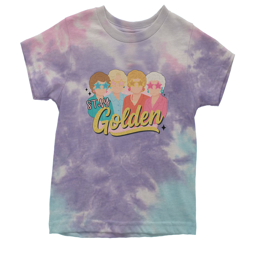 Stay Golden Girls Retro Youth T-shirt Tie-Dye Cotton Candy