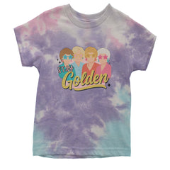 Stay Golden Girls Retro Youth T-shirt Tie-Dye Cotton Candy