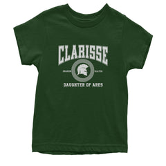 Clarisse Daughter of Ares Battle Ready Youth T-shirt Forest Green