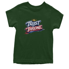 Trust The Throne Crown Philly Hoops Youth T-shirt Forest Green