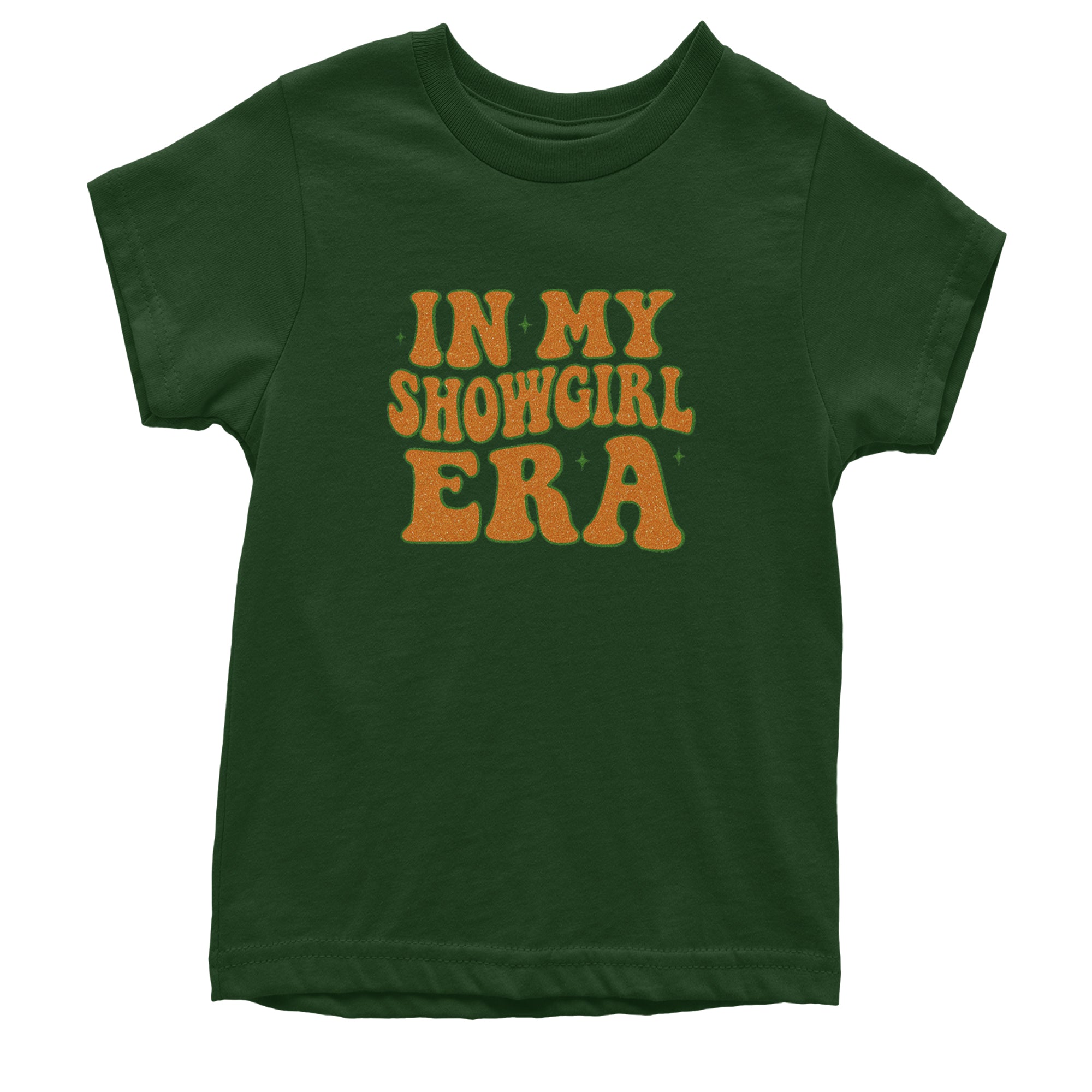 In My Showgirl Era Retro Youth T-shirt Forest Green
