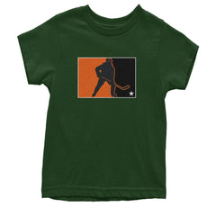 Hockey Enforcer Retro Vintage Youth T-shirt Forest Green