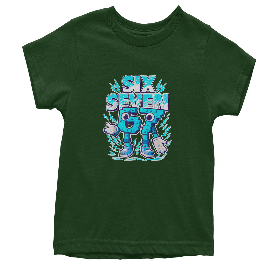67 Brainrot Meme Slang Youth T-shirt Forest Green