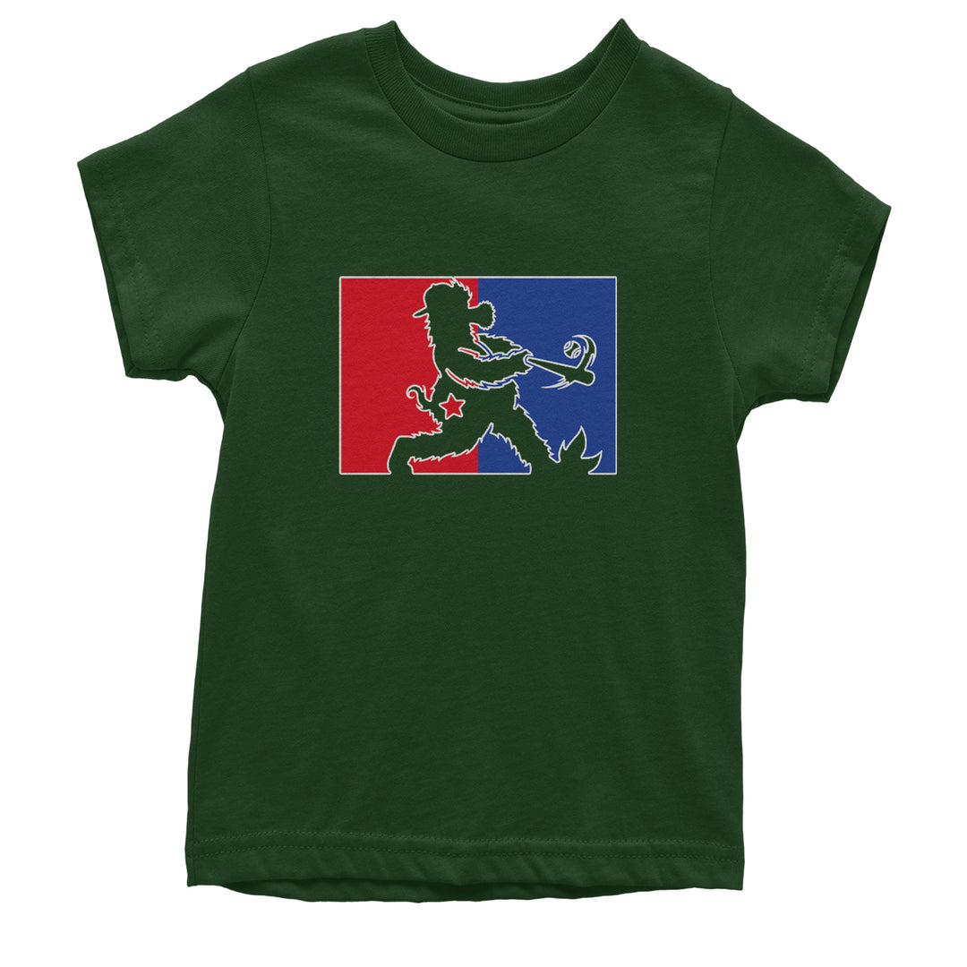Batter Up Philly Baseball Phan Youth T-shirt Forest Green