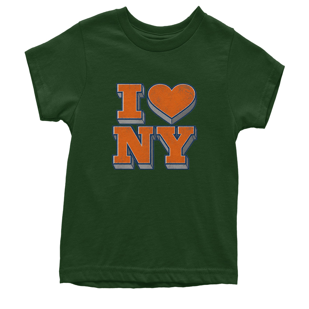 New York City Pride Heart Youth T-shirt Forest Green