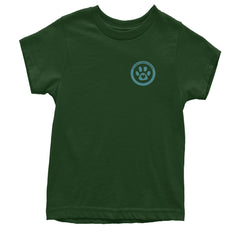 TLC To Love a Canine Dog Rescue Teal Youth T-shirt Forest Green
