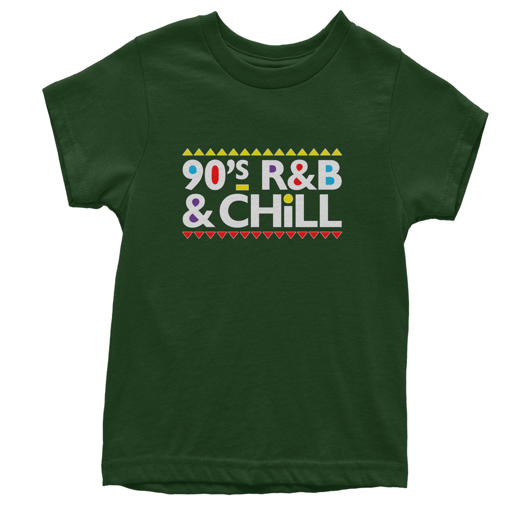 90s R&B and Chill Retro Throwback Youth T-shirt Forest Green