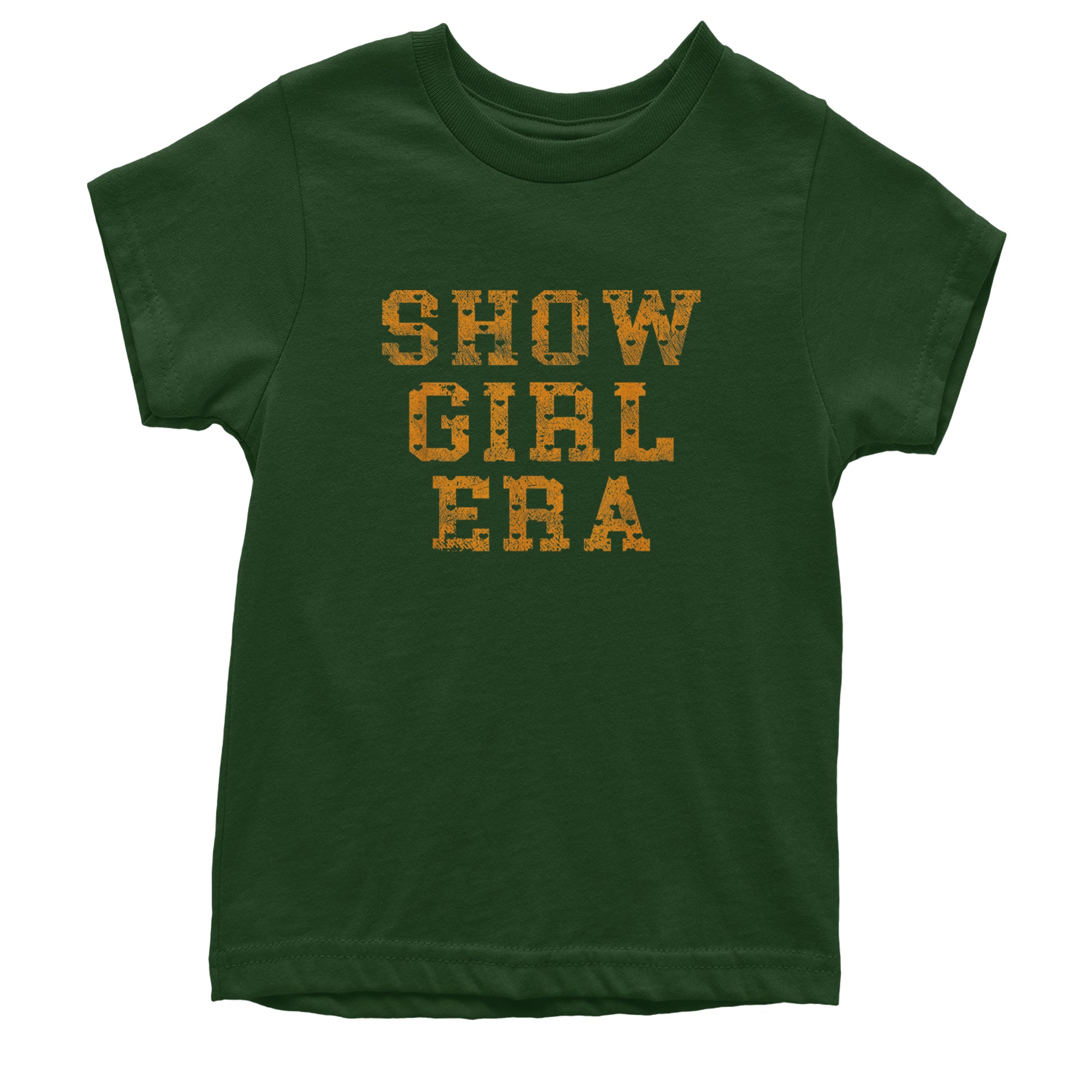 Vintage Showgirl Era Heart Youth T-shirt Forest Green