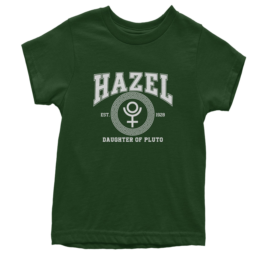 Hazel Daughter of Pluto Roman Gold Youth T-shirt Forest Green