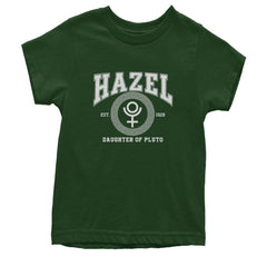 Hazel Daughter of Pluto Roman Gold Youth T-shirt Forest Green