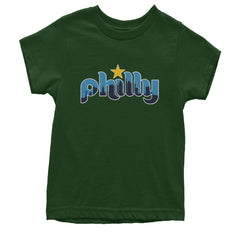 Skyline Philly Philadelphia Youth T-shirt Forest Green