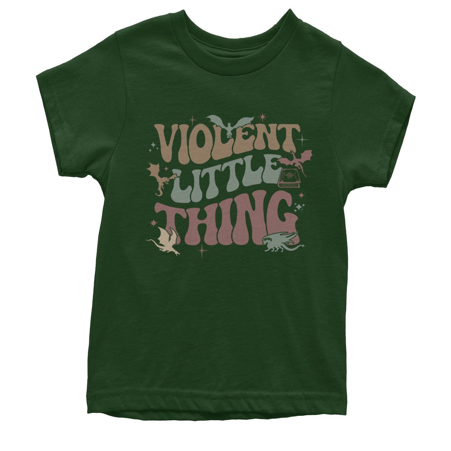 Violent Little Thing Dragon Youth T-shirt Forest Green