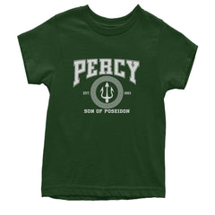Percy Son Of Poseidon Sea God Youth T-shirt Forest Green