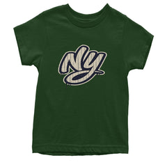 NYC New York City Grunge Street Youth T-shirt Forest Green