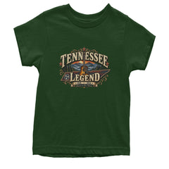 Tennessee Legend Country Music Dolly Youth T-shirt Forest Green