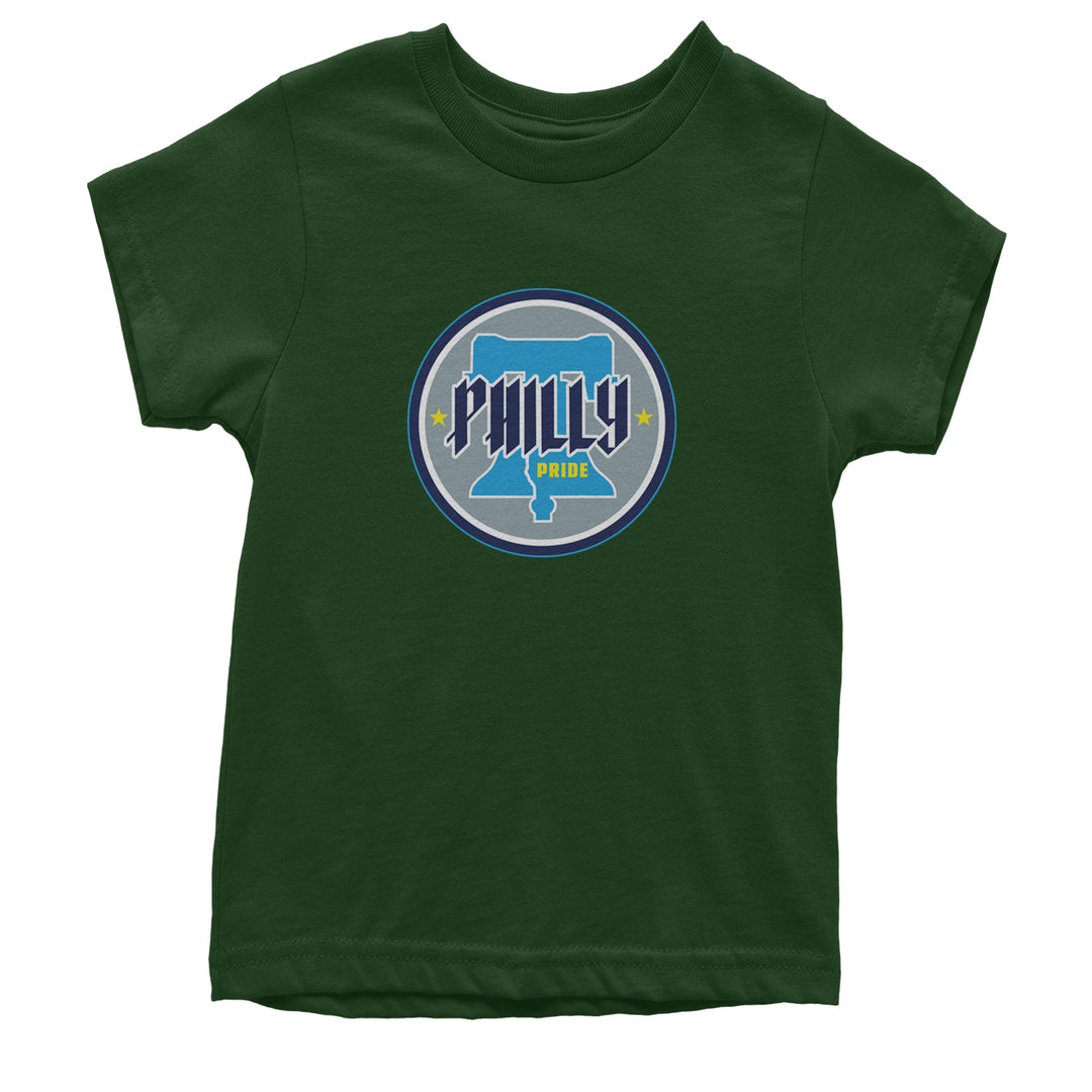 Philly Pride Liberty Bell Youth T-shirt Forest Green