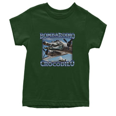 Bombardino Crocodilo Brainrot Youth T-shirt Forest Green