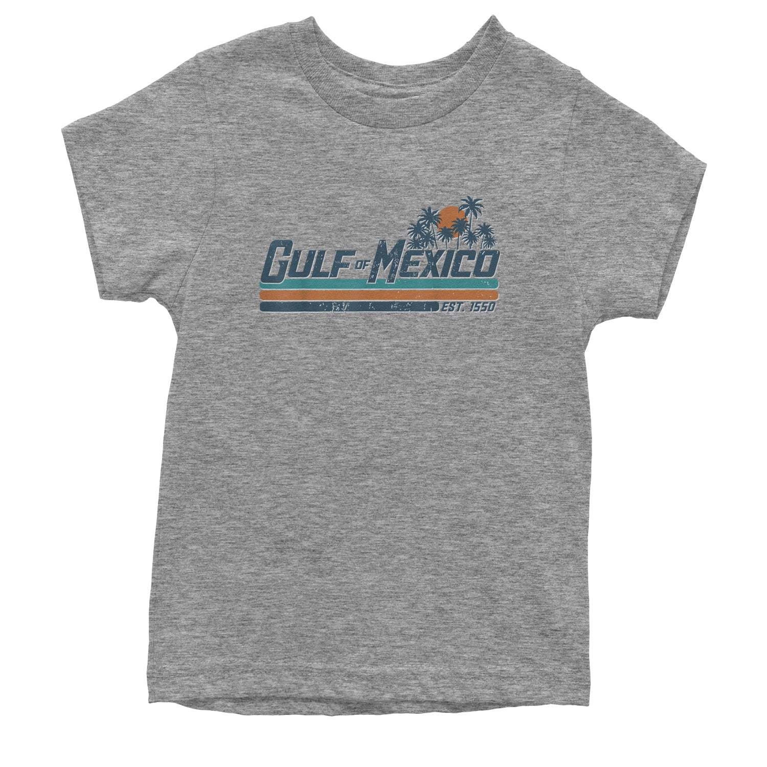 Gulf Of Mexico Established Year 1550 Youth T-shirt Heather Grey