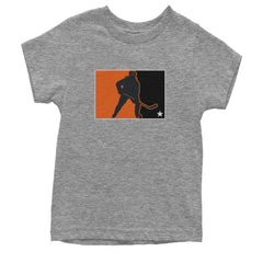 Hockey Enforcer Retro Vintage Youth T-shirt Heather Grey