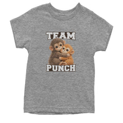 Team Punch Panchi-kun Monkey Youth T-shirt Heather Grey