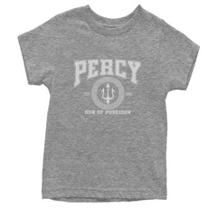 Percy Son Of Poseidon Sea God Youth T-shirt Heather Grey