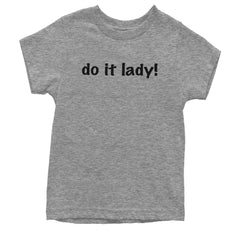 Kids' Heavyweight Cotton T-Shirt with the "do it lady!" viral meme text design