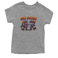 67 Lava Lightning Six Seven Meme Youth T-shirt Heather Grey