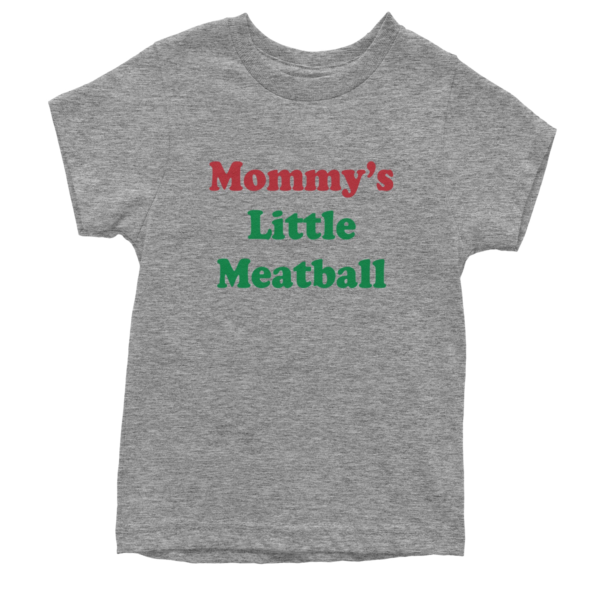 Mommy's Little Meatball Love Island Youth T-shirt Heather Grey