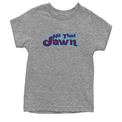 Hit That Jawn Philly Baseball graphic on Kids' Heavyweight Cotton T-Shirt in Heather Grey