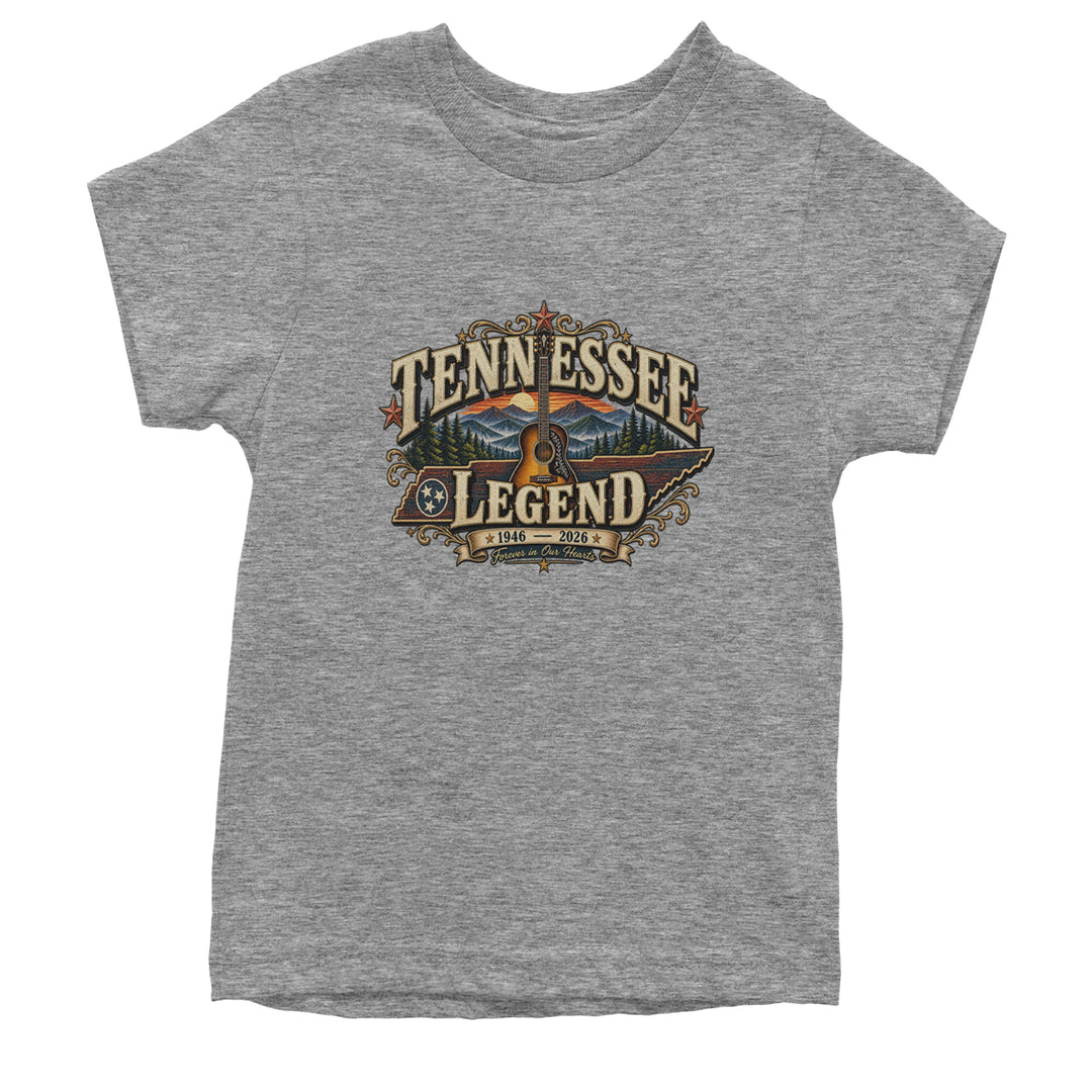 Tennessee Legend Country Music Dolly Youth T-shirt Heather Grey