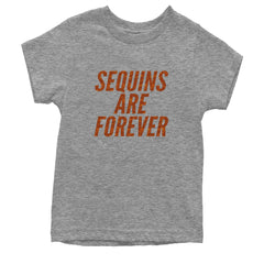 Sequins Are Forever Retro Glam Youth T-shirt Heather Grey