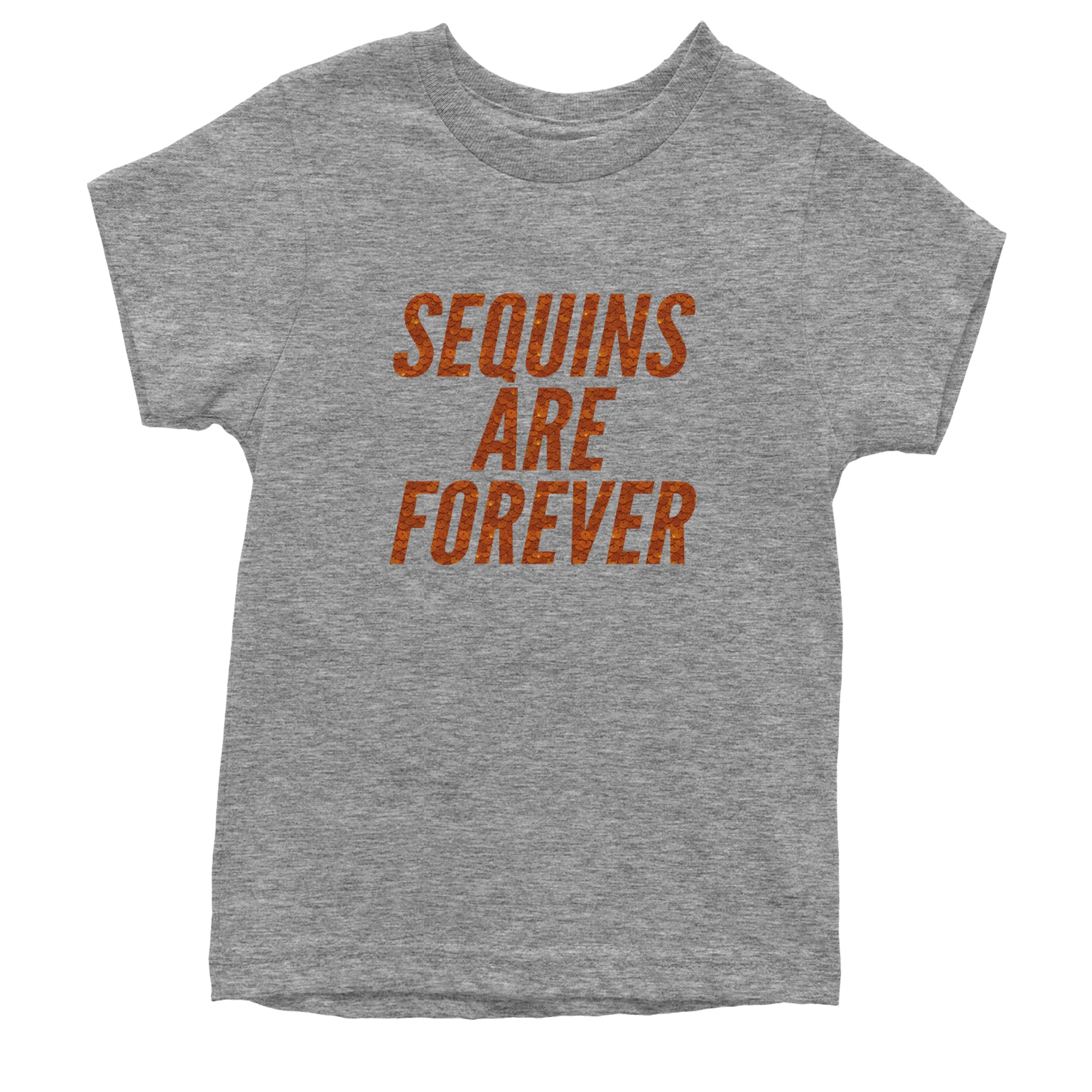 Sequins Are Forever Retro Glam Youth T-shirt Heather Grey