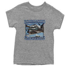 Bombardino Crocodilo Brainrot Youth T-shirt Heather Grey