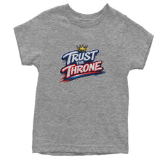 Trust The Throne Crown Philly Hoops Youth T-shirt Heather Grey