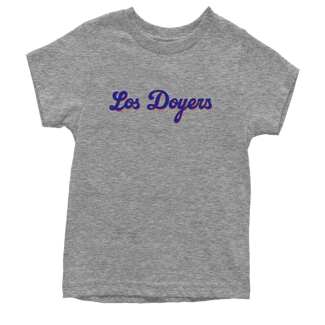 Los Doyers LA Baseball Youth T-shirt Heather Grey