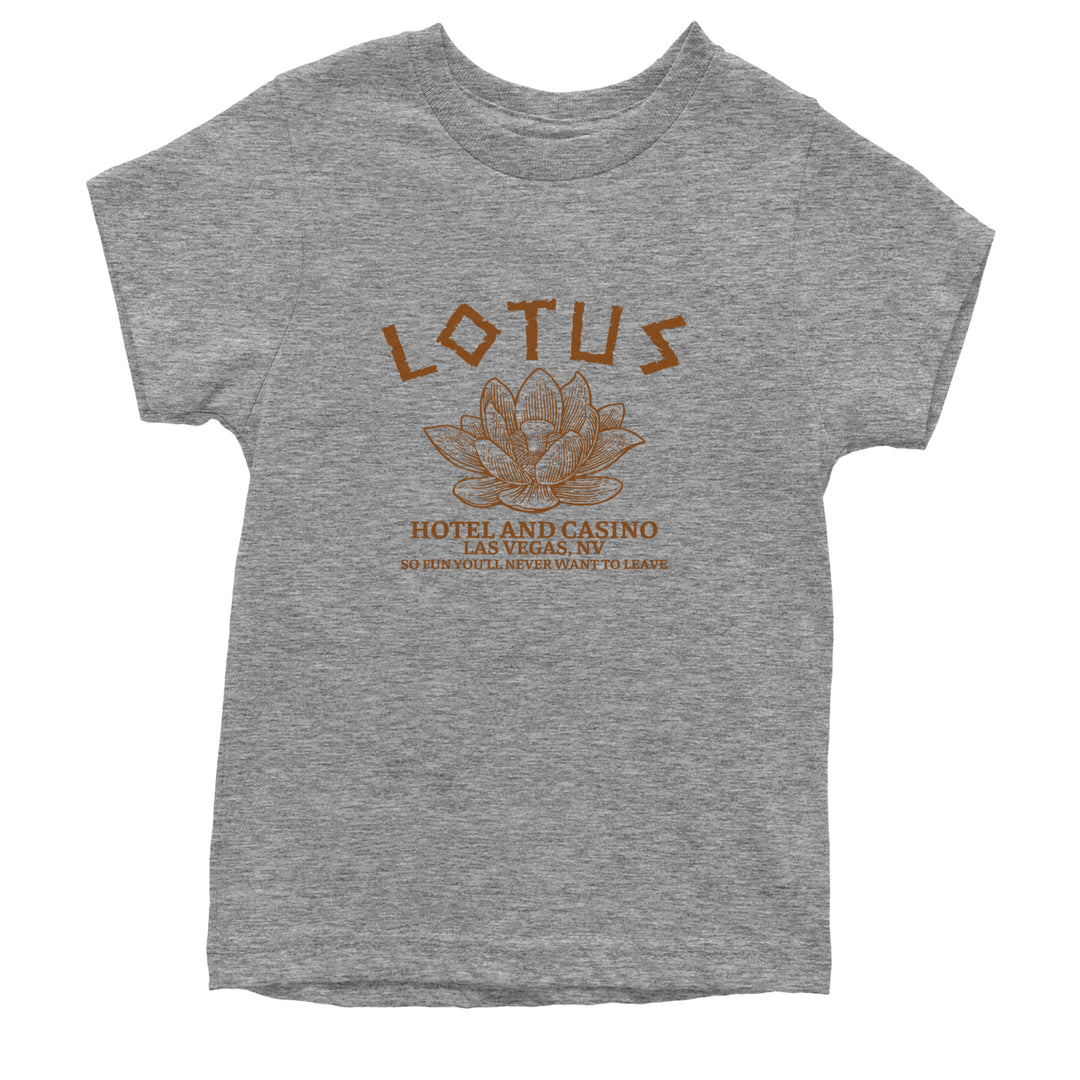 Lotus Hotel and Casino lotus-symbol artwork on a Kids' Heavyweight Cotton T-Shirt