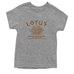 Lotus Hotel and Casino lotus-symbol artwork on a Kids' Heavyweight Cotton T-Shirt