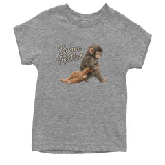 Punch Brave Together Stuffed Animal Youth T-shirt Heather Grey