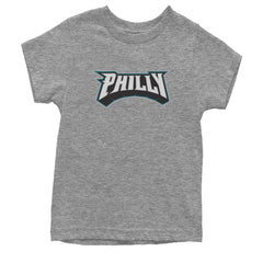 Philly Bold Block Throwback Youth T-shirt Heather Grey