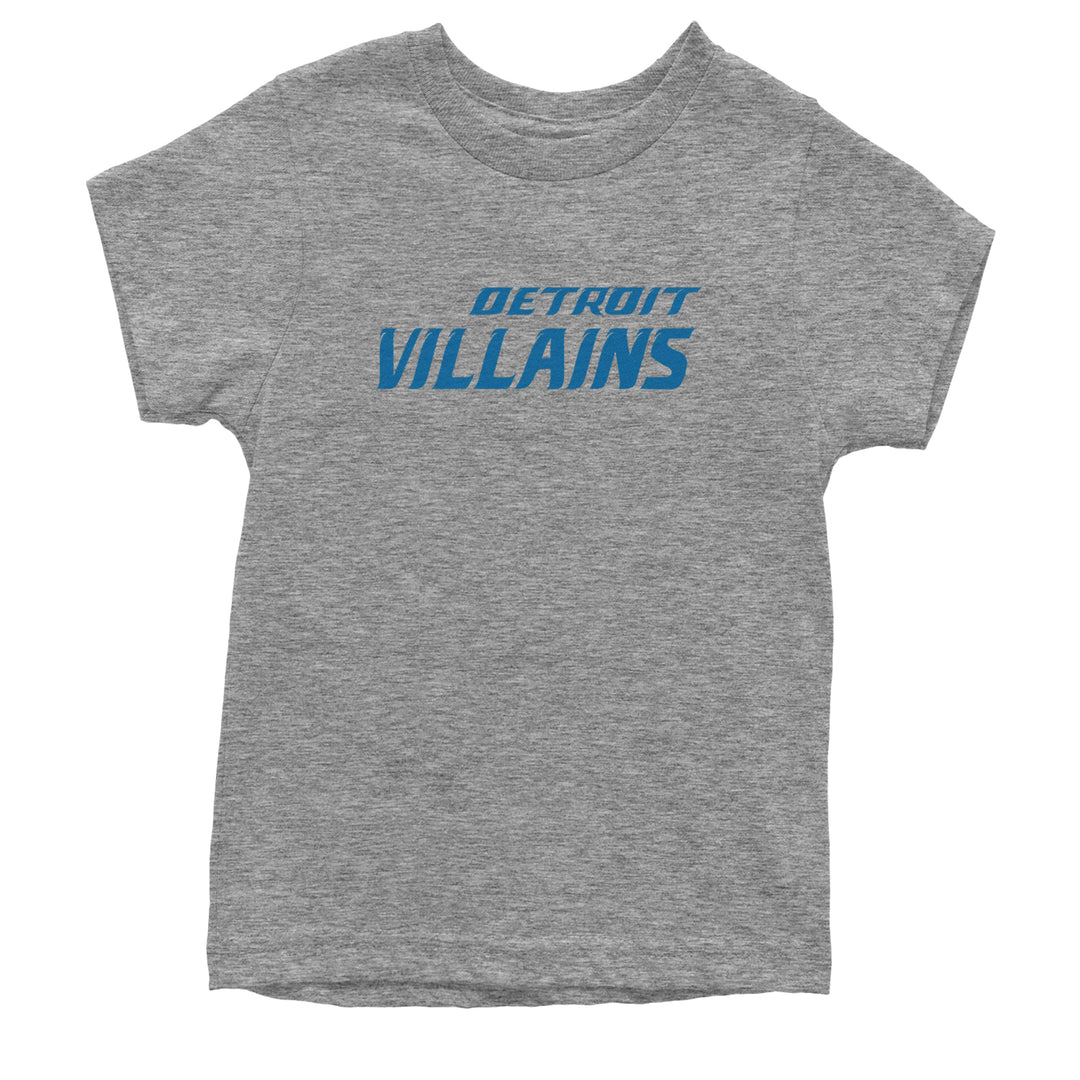 Detroit Villains Grit Football Youth T-shirt Heather Grey