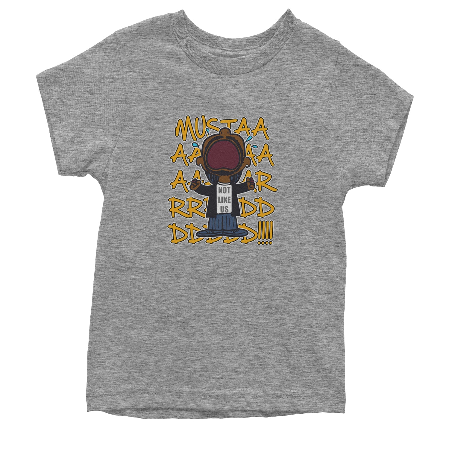 MUSTARD! Not Like Us Tv Off Youth T-shirt Heather Grey