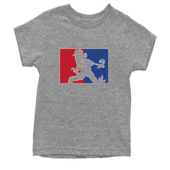 Batter Up Philly Baseball Phan Youth T-shirt Heather Grey