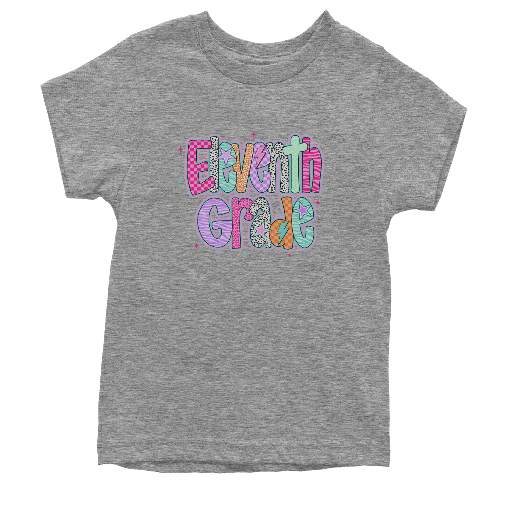 Eleventh Grade Extra Colorful Back to School Youth T-shirt Heather Grey