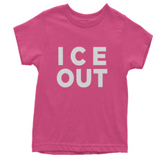 Ice Out Protest Youth T-shirt Hot Pink