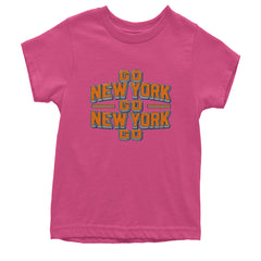 Go New York Go Basketball Youth T-shirt Hot Pink